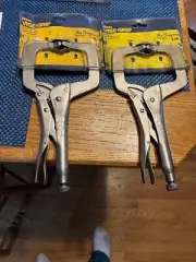(2)Irwin Vise-Grip Original 11" Locking C-Clamp Pliers #11R