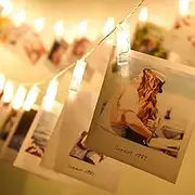 10 LED Photo Clips Fairy Lights, 1.5 m, Fairy Lights for Photo Pegs, Battery Operated Christmas Fairy Lights, Ideal for Hanging Photos, Notes, Painting Cards and Memos for Indoor Use