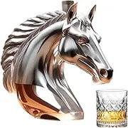 Tequila Decanter | Funny Horse Head Wine Bottle,Glass Decanter Ornament Decoration Statue for Men Women Whiskey Lovers Bar Family Cabinet