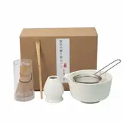 Matcha Whisk Set, Matcha Bamboo Whisk and Holder, Bamboo Scoop and Stainless Sifter,5 Pcs Matcha Making Kit