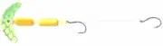 Mack's Lure 60055 Cha - Crawler Rig (Black Hooks) Chartreuse Scale