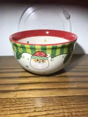TEMPTATIONS BOWL BY TARA WINTER WHIMSY 1/2 QUART BOWL SNOWMAN W/Lid Discontinued