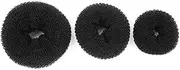 FOYTOKI 3pcs Hair Donut Bun Maker Black Hair Styler for Elegant Buns Includes Large Medium Small for Dance and Everyday Styles