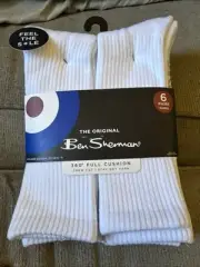 Ben Sherman 6 Pack Crew Socks Size 6-12