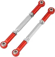 6Pcs rc Adjustable Pull Rod car Parts Automotive Part RC Cars Replacements rc Suspension Rod rc Steering Linkage Aluminum Alloy Steering Rod RC Pull Rod Before and After Racing car