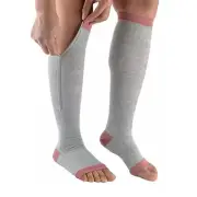 (L/XL)3 Pairs Zipper Compression Socks Nylon Open Toe Compression Socks ZK