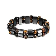 magnetic bracelet, men's titanium magnetic therapy bracelet, adjustable fashion steel magnetic bangle germanium negative ion pain relief for arthritis