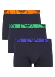 Armani Stretch-cotton Trunks - set of Three - Multicoloured - L L