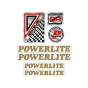 Powerlite - Early Gold decal set - old school bmx