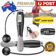 Digital Wireless Cordless Skipping Jump Rope Fitness With Calorie Counter AN