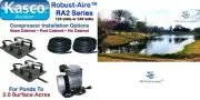 Kasco Aeration Robust-Aire 1/4hp RA2-NC UP To 3 Acre 110V NO Cabinet +2 Diffuser