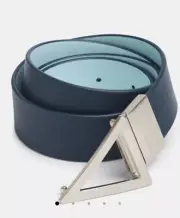 Bottega VENETA Belt Triangle Reversible Silver tone Buckle Sz100cm /40 $695