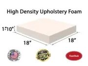 FoamRush 18" x 18" High Density Upholstery Foam Cushion (Made in USA)
