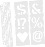 SHINEOFI 42pcs Alphanumeric Template Bandana Bandana Letter Molds Large Letter Stencils Markers Decals Decoration Digital Decoration Numbers Mailboxes Journal Net The Pet White