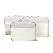 Itzy Ritzy Pack Like A Boss 3 pc Large Packing Travel Organizer Cubes Taupe