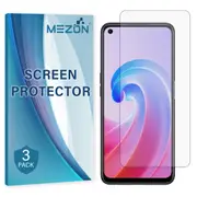 [3 Pack] OPPO A96 Ultra Clear Screen Protector Film by MEZON – Case Friendly, Shock Absorption (OPPO A96, Clear)