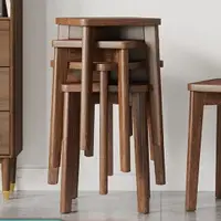 在飛比找樂天市場購物網優惠-實木餐椅北歐現代簡約餐桌椅家用 實木椅子 書桌椅 可疊放餐廳