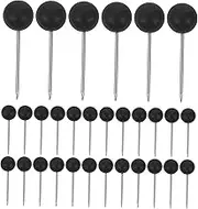 HOODANCOS Set of 100 Round Ball Head Map Pins Black Push Pins for Corkboard School Office Travel Maps Crafts