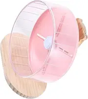 HOUDERCO 1Set Silent Chinchilla Wheel for Pets Stable Hamster Wheel with Base Exercise for Healthy Fun Activities for Hamsters and Rats