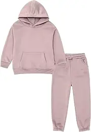 [ACEFAST INC] Girls Boys Tracksuit Pullover Hoodie Jogging Pants Set 2 Pieces Sweatsuit for Kids Fashion Sweatshirt Set