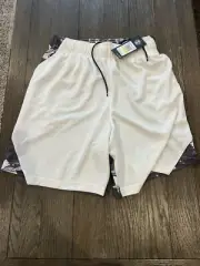 Under Armour Men's Baseline 9-inch Graphic Shorts - Medium, White Gray $40