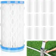 RGJ Universal Pool Filter Cartridge Type A/C or III, 12 Pack Reusable Swimming Pool Filter for Above Ground Pools, Efficient Filtration & Keep The Water Clean