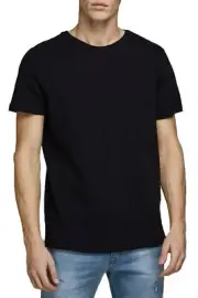 JACK & JONES Mens T-shirts Crew Neck Plain Cotton Tee
