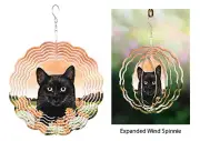 Black Cat Wind Spinner