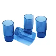 New Tupperware 400 ml Trendy Blue Tumbler Glass Set of 4 Kitchen Drinkware Gift