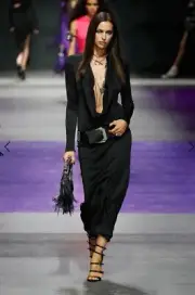 *VERSACE* Runway S/S 2023 Plunging Cowl Neck Maxi Evening Dress NWT IT 38