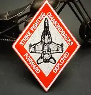 FABULOUS USN FIGHTER SQUADRON VF-102 "DIAMONDBACKS" EMBROIDERED IRON-ON PATCH...