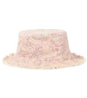 [Louise Misha] Louise Misha Lajik reversible cotton canvas sunhat II pink