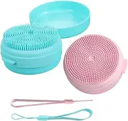 KOMBIUDA Pcs Soft Silicone Body Scrubber Shampoo Brush for Men Face Wash Brush Protective Cover for Clean Skin