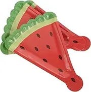 16pcs Watermelon Fruits Party Serve Themed Birthday Plates Pattern Parties Paper Plates Paper Tableware Paper Dinner Plates Dish Convenient Cake Plate Meal Plate Red