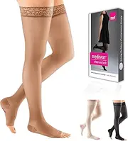 medi Sheer & Soft for Women, 20-30 mmHg, Thigh High Compression Stockings, Open Toe