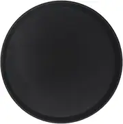 Argon Tableware Black Round Tray - 35cm - Pack of 1 - Reusable Rubberized Surface Non Slip Serving Tray for Serving Food, Drinks at Parties, Bars, Restaurants and Home