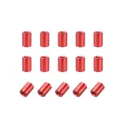 15 Pcs M3x8mm Round Aluminum Standoff Column Spacer Female Red for DIY