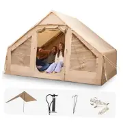 Inflatable Tent for Camping with Canopy and Pump Air Glamping Tents for Medium