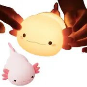 Silicone Axolotl Night Light With Touch Sensor Rechargeable Night Lamp