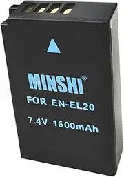MINSHI EN-EL20 Replacement Battery Compatible with Nikon COOLPIX P1000 【7.4V 1600mAh】 High Performance Compatible Camera Battery 2023IN