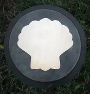 Shell heavy duty plastic stepping stone mold 16" x 16" x 1.5" thick