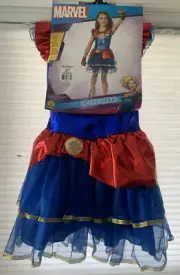 Captain Marvel Tutu Dress Halloween Costume Child Size 5-7 Rubies Brand