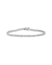 Silver 1.50 ct. tw. Lab-Grown Diamond Tennis Bracelet