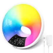 Wake Up Light Alarm Clock with Bluetooth Speaker Sunset Simulation FM Radio