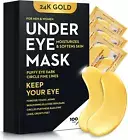 200Pcs/100 Pair under Eye Patches Gold for Dark Circles, Puffy Eyes, and Wrinkle