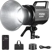 NEEWER FS150 LED Video Light 2.4G/APP Control, 130W 5600K COB Daylight Silent Photography Continuous Output Lighting 4 Precise Dimming Types 102000lux/1m CRI97+ 9 Effects Bowens Mount, AU Plug