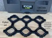 Grid to hold Ryobi link crate/ boxes to a horizontal surface to prevent sliding