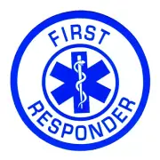 FIRST RESPONDER Highly Reflective STAR OF LIFE DECAL 2 1/2" First Responder