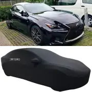 Indoor Stain Stretch Car Cover Dust UV Proof Black For Lexus LC500h RC F RC350 (for: Lexus)
