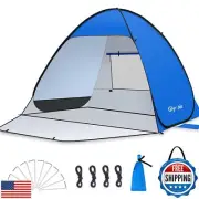Glymnis Pop Up Beach Tent Beach Shade Tent for 1-4 Persons Sun Shelter UPF 50